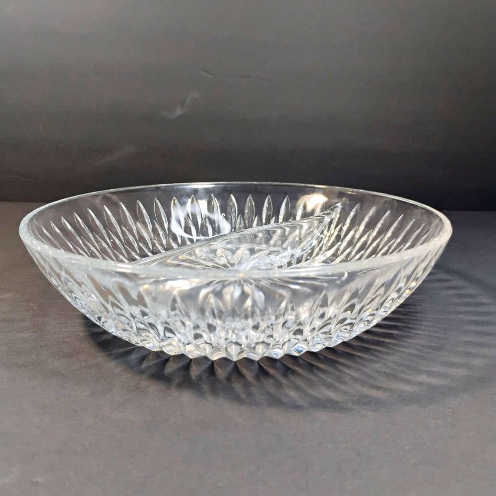 Vtg Led Crystal Princes House Divided Plate Serving Atomic Dish Jewelry Trinket